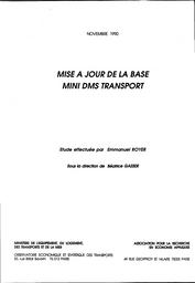 Mise à jour de la base mini DMS transport. | GASSER (B)