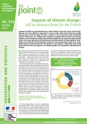 Effets du changement climatique : des risques encore abstraits pour les Français. Impacts of climate change : still an abstract threat for the French. | PAUTARD (E)