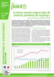 [La] France exporte toujours plus de matières premières de recyclage : plus 75 % de 1999 à 2014. | GHEWY X.