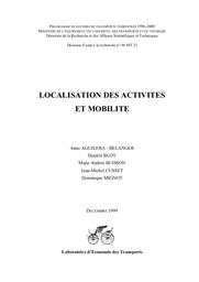LOCALISATION DES ACTIVITÉS ET MOBILITÉ | BLOY (Danièle)