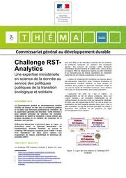 Challenge RST-Analytics. Une expertise ministérielle en science de la donnée au service des politiques de la transition écologique et solidaire. | MATHIS (L)