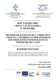 Site Natura 2000 "Haut Val d'Allier" FR8312002 Recherche d'espèces de la Directive Oiseaux sensibles au dérangement sur 3 zones inscrites dans le périmètre de la ZPS | DESECURES (Rémy)