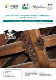 Suivi des gîtes de parturition de Myotis Emarginatus - saison estivale 2020 - site Natura 2000 "Gîtes de Hérisson" FR8302021 | MARATRAT Katy