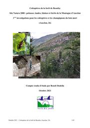 Coléoptères de la forêt de Beaufay - Site Natura 2000 "Pelouses, landes, falaises et forêts de la montagne d'Aucelon" | DODELIN (Benoît)