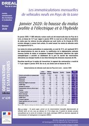 Les immatriculations mensuelles de véhicules neufs en Pays de la Loire - Janvier 2020 : la hausse du malus profite à l'électrique et à l'hybride | DOUILLARD Denis
