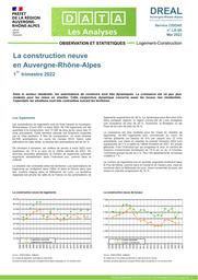 La construction neuve en Auvergne-Rhône-Alpes - 1er trimestre 2022 | DIRECTION REGIONALE DE L'ENVIRONNEMENT, DE L'AMENAGEMENT ET DU LOGEMENT AUVERGNE-RHÔNE-ALPES. CIDDAE
