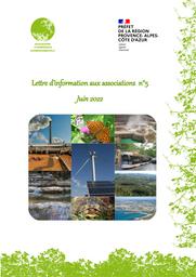 Lettre d’information aux associations à compétence environnementale : n°5 - juillet 2022 | DIRECTION REGIONALE DE L'ENVIRONNEMENT, DE L'AMENAGEMENT ET DU LOGEMENT PROVENCE-ALPES-COTE D'AZUR