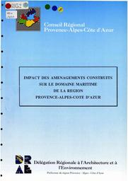 Impact des aménagements construits sur le domaine maritime de la région Provence-Alpes-Côte d'Azur | MEINESZ A