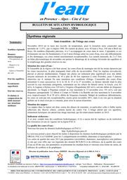 L'eau en Provence-Alpes-Côte d'Azur : Bulletin de situation hydrologique de la DREAL PACA, n° 194, novembre 2014 | DIRECTION REGIONALE DE L'ENVIRONNEMENT, DE L'AMENAGEMENT ET DU LOGEMENT PROVENCE-ALPES-COTE D'AZUR