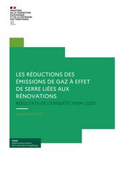 Les réductions des émissions de gaz à effet de serre liées aux rénovations. Résultats de l'enquête Tremi 2020 | RATHLE Jean Philippe