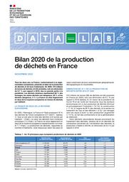 Bilan 2020 de la production de déchets en France. | SCRIBE Chrystel