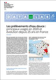 Les prélèvements d’eau douce : principaux usages en 2020 et évolution depuis 25 ans en France | MARQUIS Manuel