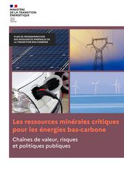 Les ressources minérales critiques pour les énergies bas-carbone Chaînes de valeur, risques et politiques publiques | HARDELIN Julien