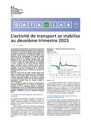 Conjoncture des transports. L’activité de transport se stabilise au deuxième trimestre 2023 | COLUSSI Carlo