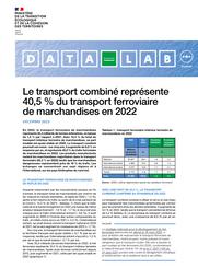 Le transport combiné représente 40,5 % du transport ferroviaire de marchandises en 2022 | ROUMIER Benoît