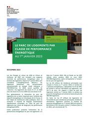 Le parc de logements par classe de performance énergétique au 1er janvier 2023 | BABA-MOUSSA Wissem